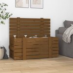 VIDAXL Boîte de rangement Marron miel 91x40,5x42 cm Bois massif pin