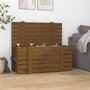 Voir la diapositive 1 : VIDAXL Boîte de rangement Marron miel 91x40,5x42 cm Bois massif pin