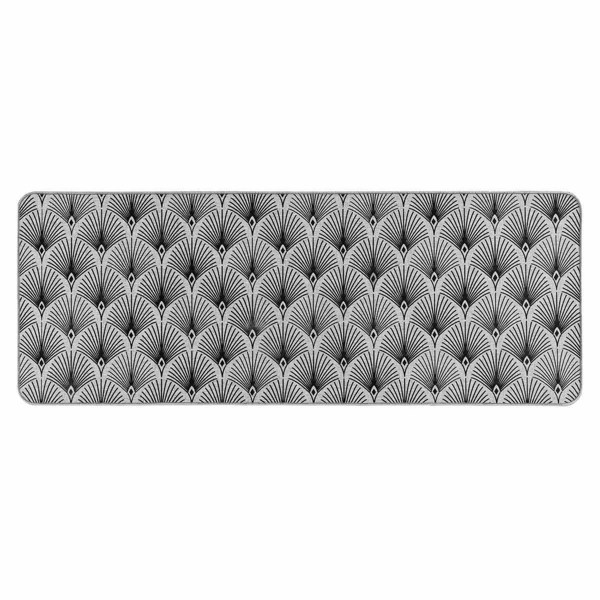 Douceur d'Intérieur Tapis tissé imprimé  casella  45x120cm gris
