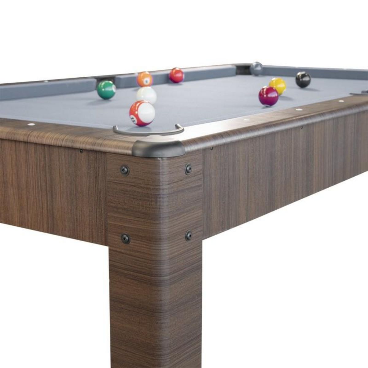 PLAY4FUN Billard Américain HARMONY 6Ft - 206,5 x 116,5 x 80 cm avec accessoires et plateau dînatoire - Couleur Chêne
