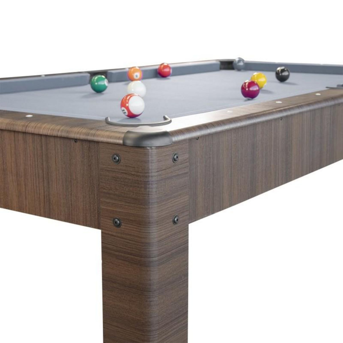 PLAY4FUN Billard Américain HARMONY 6Ft - 206,5 x 116,5 x 80 cm avec accessoires et plateau dînatoire - Couleur Chêne