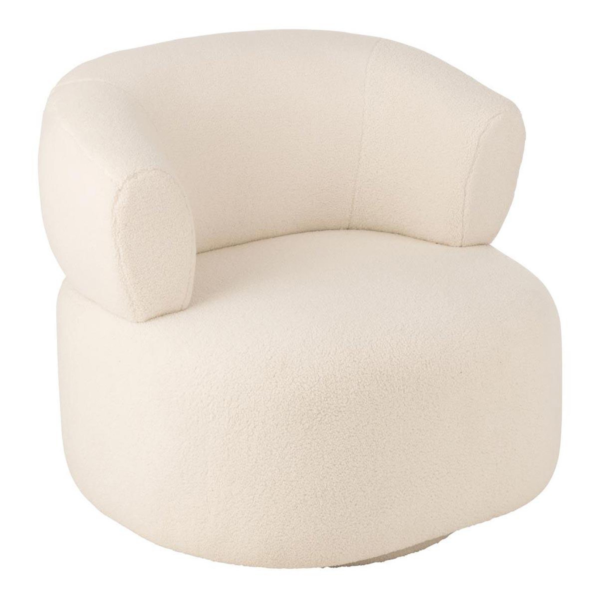 J-LINE Fauteuil lounge design  universe  83cm blanc