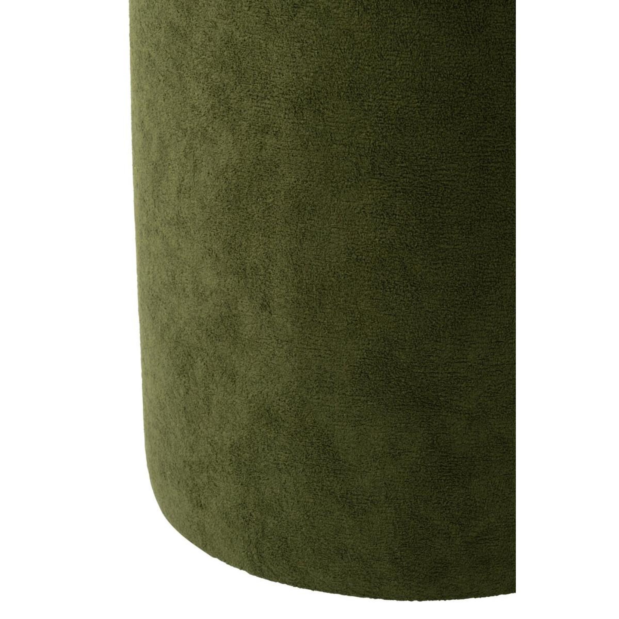 Voir la diapositive 2 : J-LINE Pouf cylindrique  moon  41cm vert