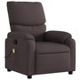 Voir la diapositive 3 : VIDAXL Fauteuil de massage inclinable Marron fonce Tissu