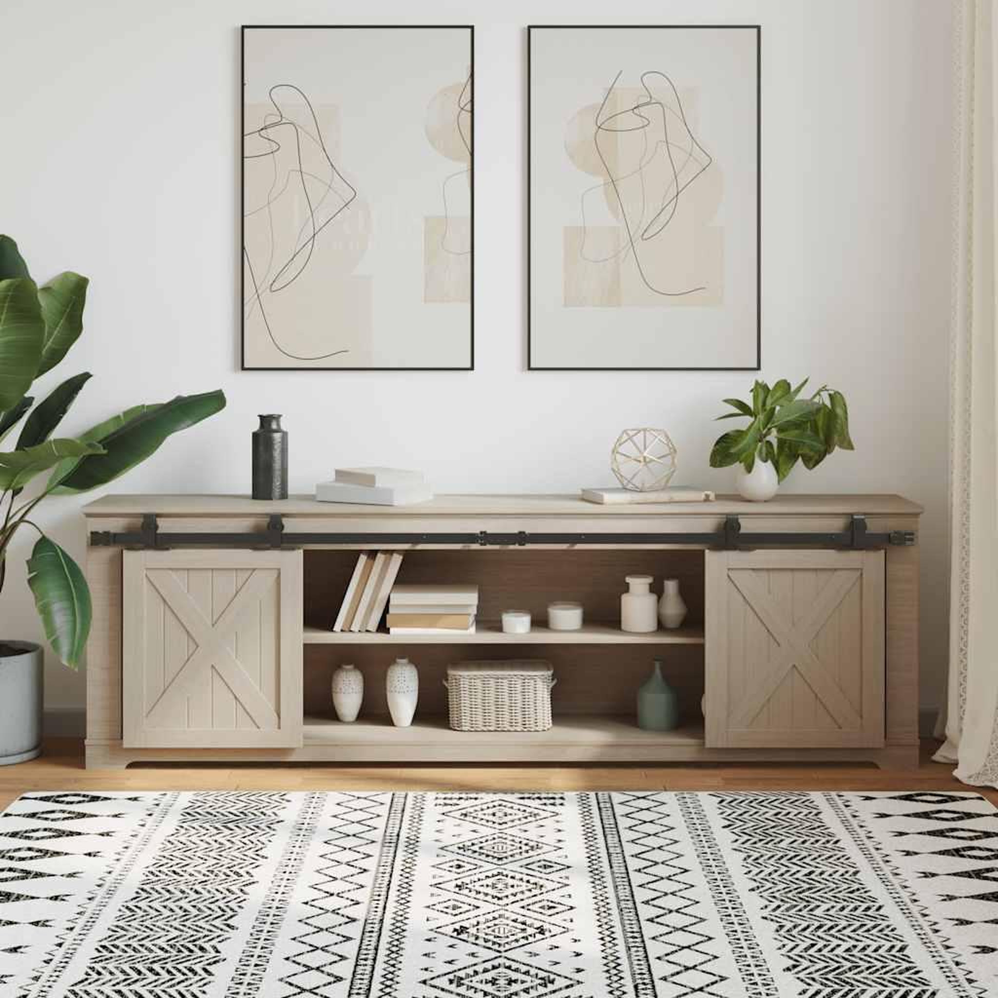 Voir la diapositive 3 : VIDAXL Kit de porte d'armoire coulissante 200 cm acier au carbone