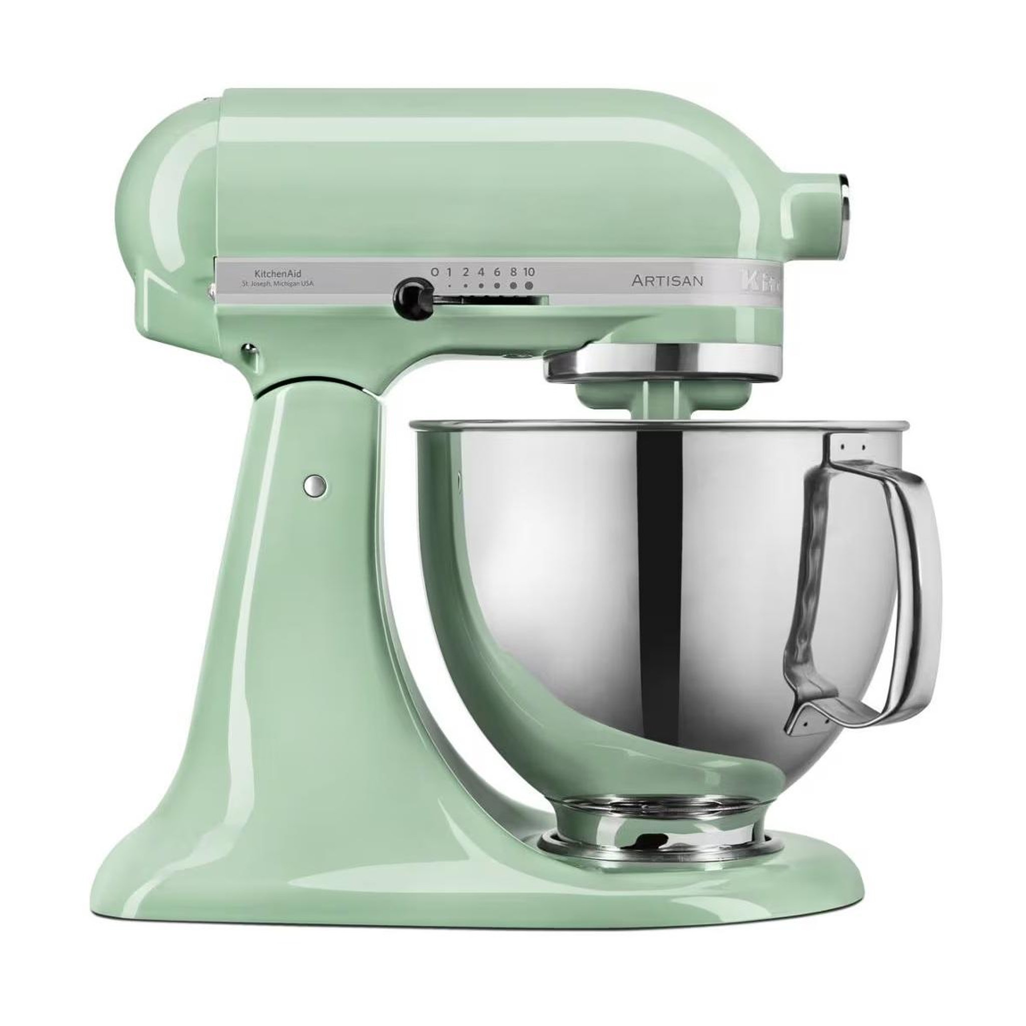KitchenAid Robot pétrin 4.8l 300w macaron pistache - 5ksm125ept