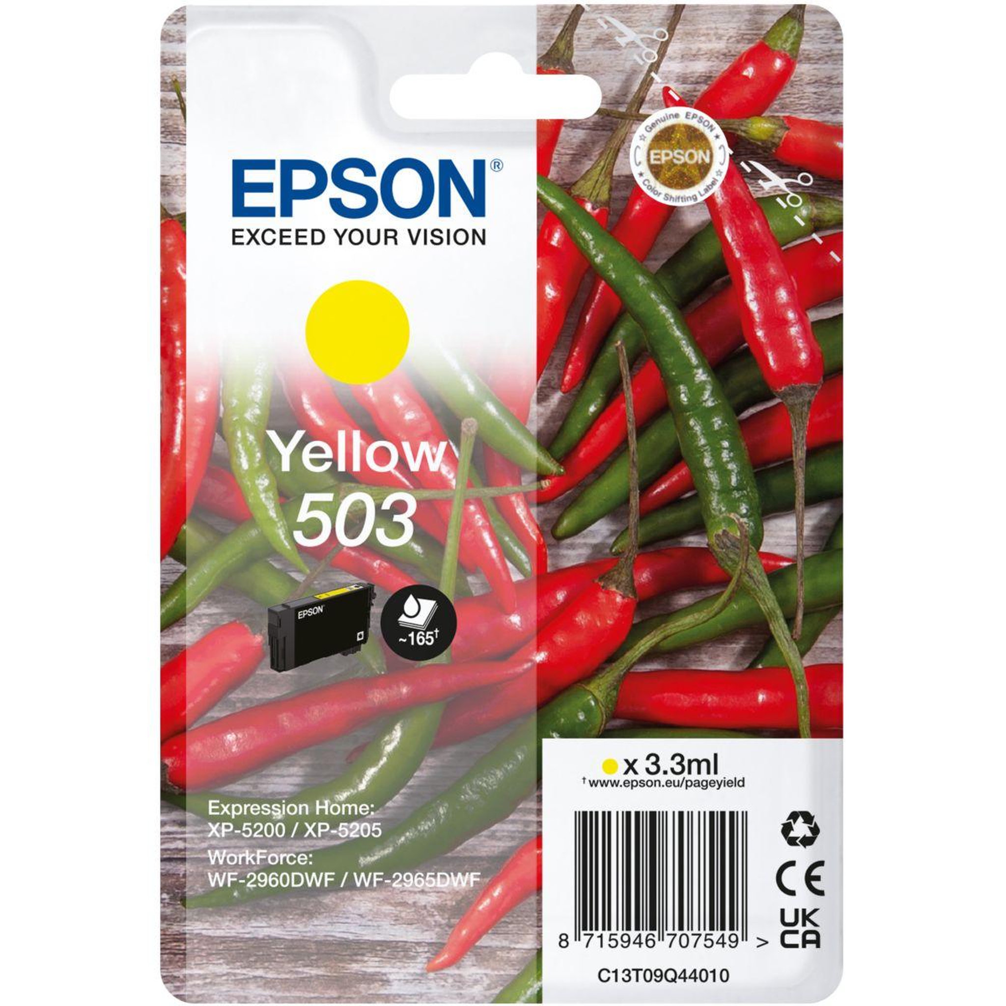 Epson Cartouche d'encre originale 503 jaune (yellow) série piment - c13t05a44010