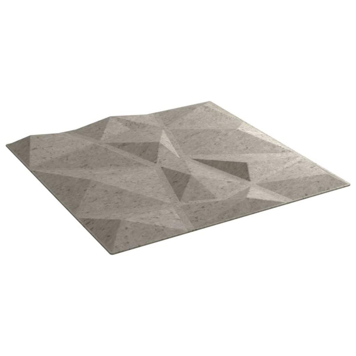 VIDAXL Panneaux muraux 24 pcs gris beton 50x50 cm XPS 6 m² losange