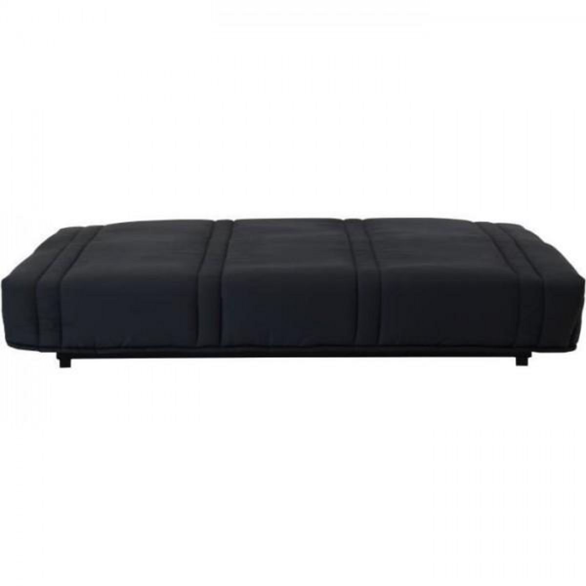 MARKET24 Banquette clic clac 3 places - tissu Noir - Style contemporain - L 193 x P 92 cm - LENA