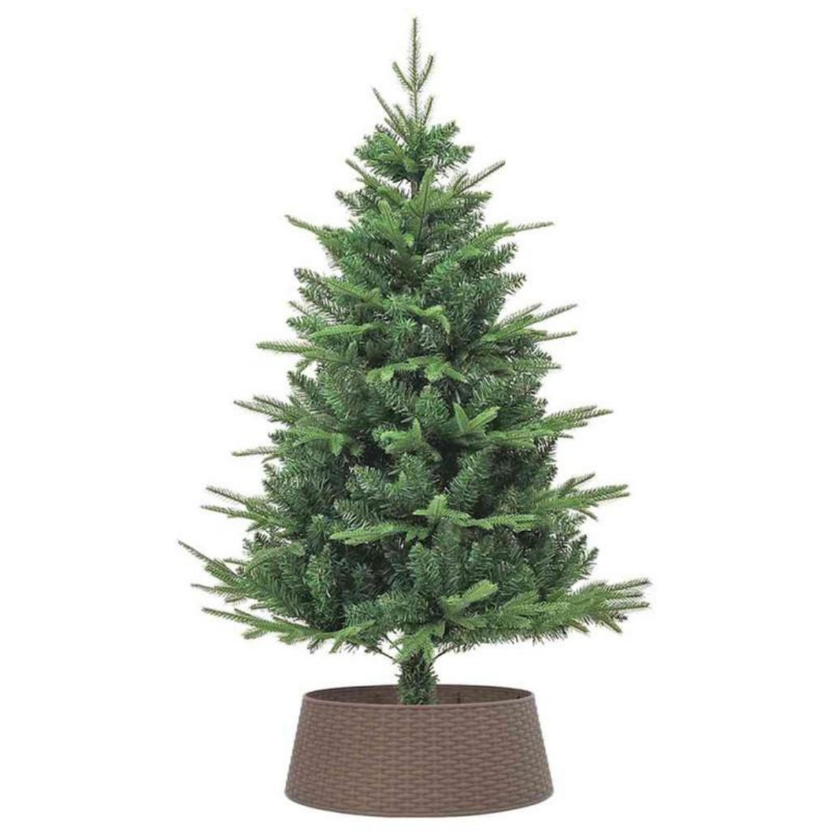 VIDAXL Jupe de sapin de Noël marron Ø65x23 cm plastique