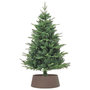Voir la diapositive 4 : VIDAXL Jupe de sapin de Noël marron Ø65x23 cm plastique
