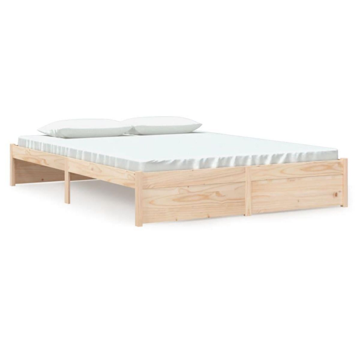 VIDAXL Cadre de lit sans matelas bois massif 160x200 cm