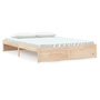 Voir la diapositive 1 : VIDAXL Cadre de lit sans matelas bois massif 160x200 cm