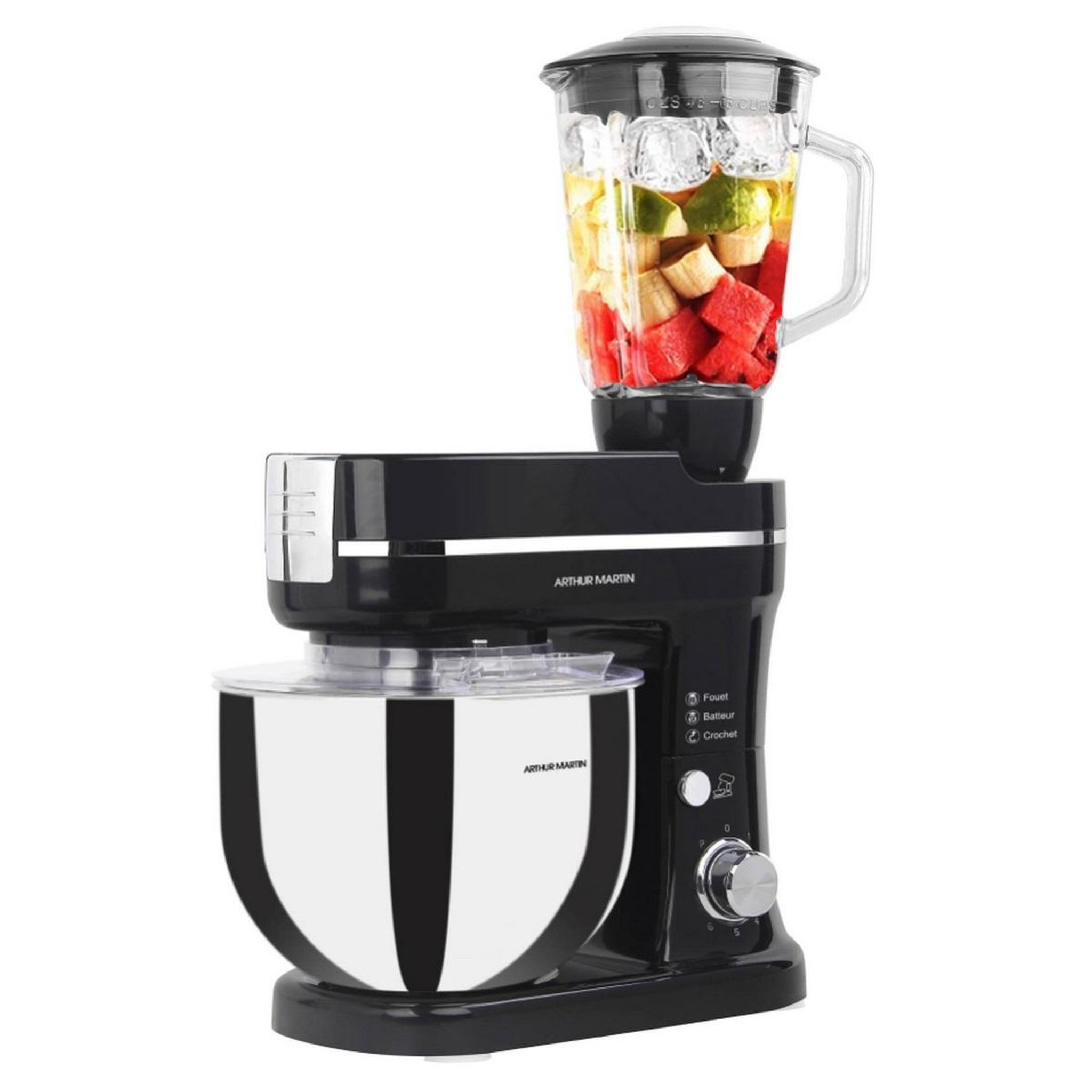Voir la diapositive 1 : Arthur Martin Robot pâtissier 5l 1200w noir - amprp12