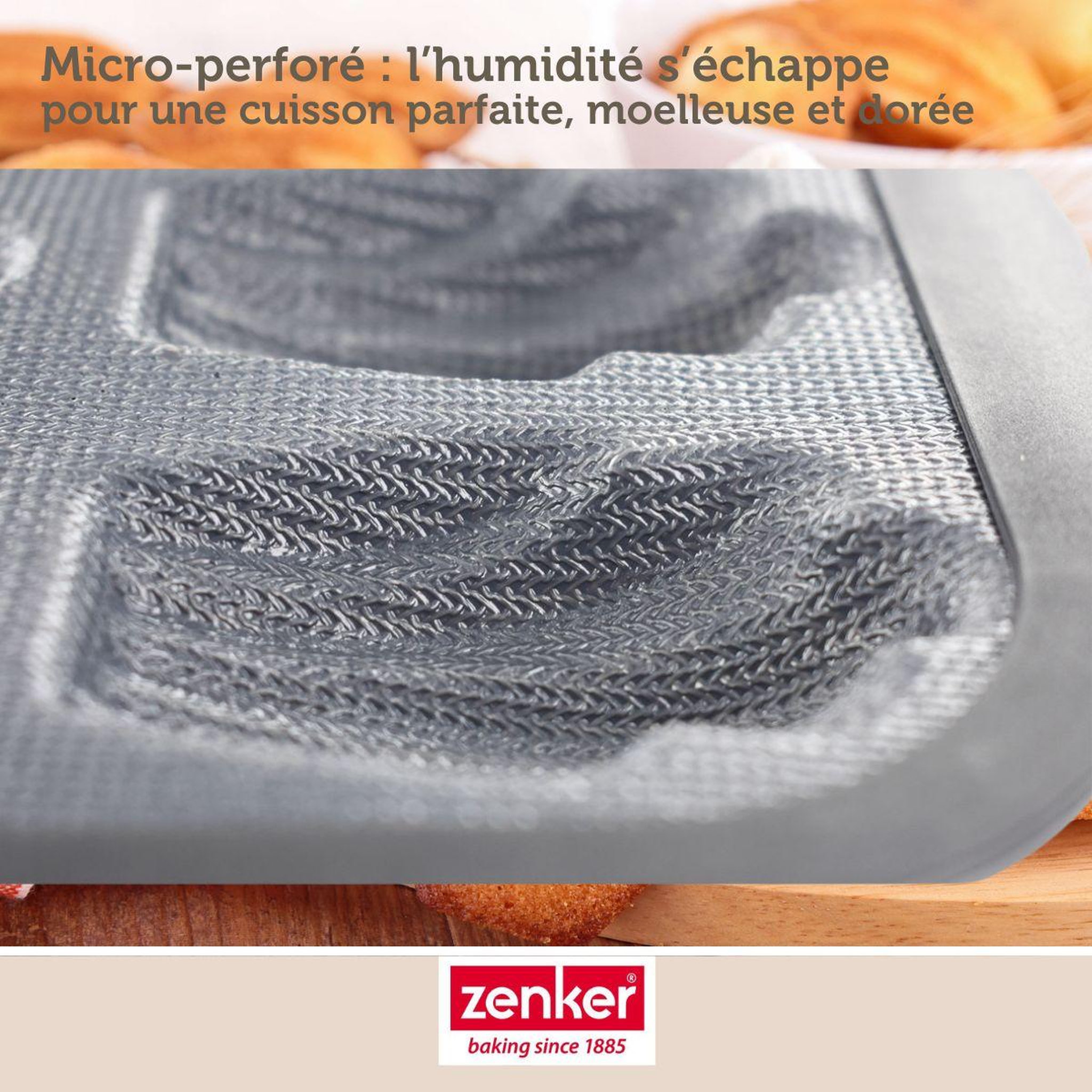 Voir la diapositive 4 : ZENKER Moule 9 madeleines 28 x 18 cm zenker silicone fibre de verre