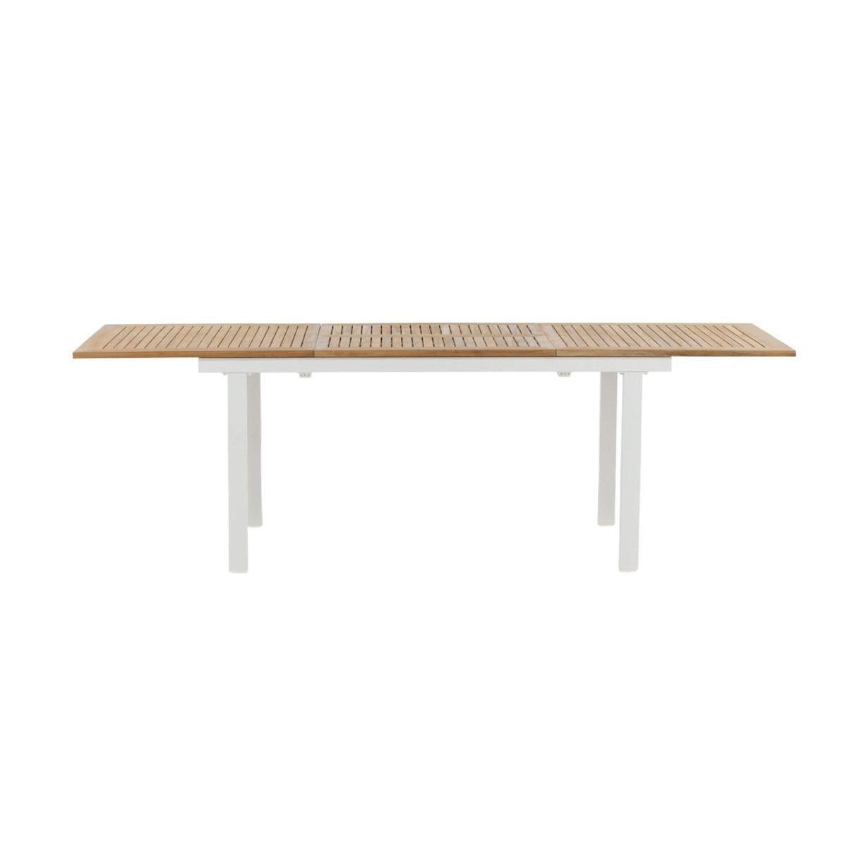 Paris Prix Table de Jardin Extensible  Panama  160-240cm Naturel & Blanc