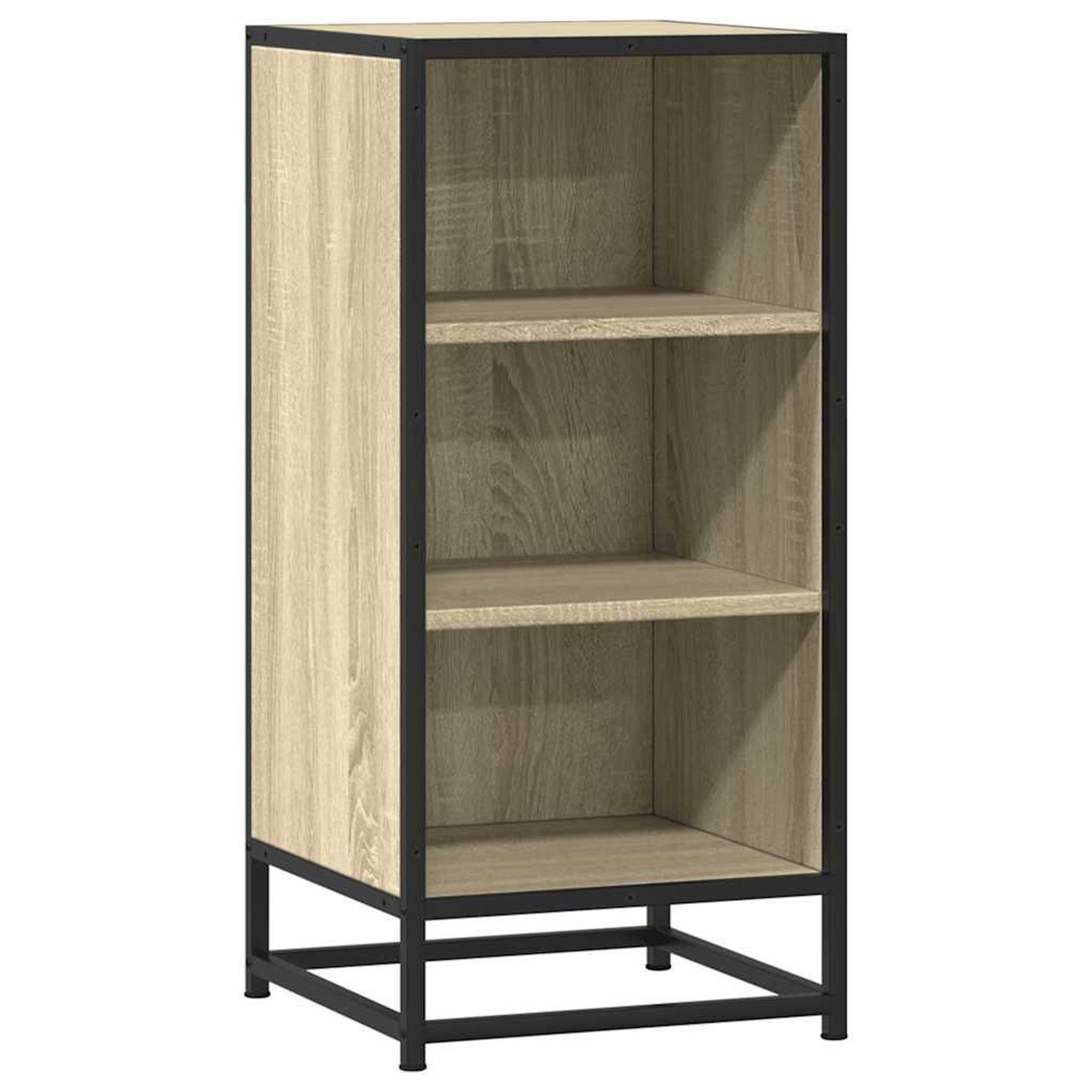 Voir la diapositive 2 : VIDAXL Buffet chene sonoma 35,5x35x76 cm bois d'ingenierie et metal
