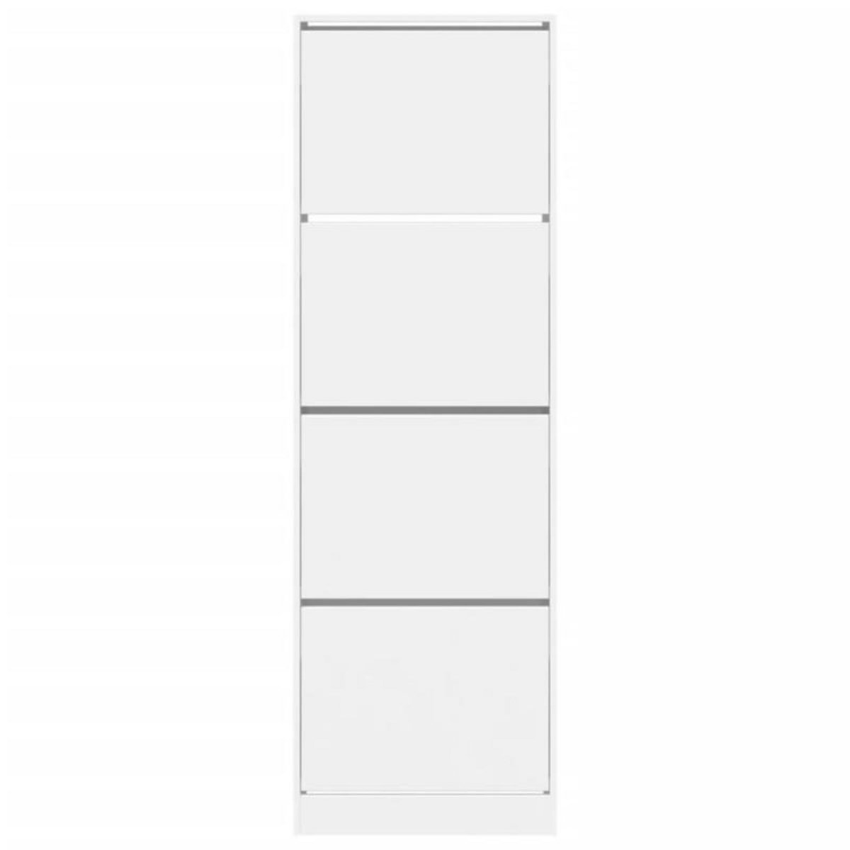 VIDAXL Armoire à chaussures 4 tiroirs rabattables blanc 60x34x187,5 cm