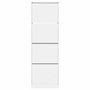 Voir la diapositive 6 : VIDAXL Armoire à chaussures 4 tiroirs rabattables blanc 60x34x187,5 cm