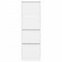 Voir la diapositive 6 : VIDAXL Armoire à chaussures 4 tiroirs rabattables blanc 60x34x187,5 cm