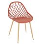 Voir la diapositive 2 : Paris Prix Lot de 4 Chaises Design  Malaga  80cm Terracotta