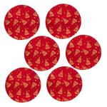 FEERIC LIGHT & CHRISTMAS Lot de 6 sets de table en velours SAPIN. Coloris disponibles : Jaune, Rouge