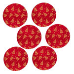 FEERIC LIGHT & CHRISTMAS Lot de 6 sets de table en velours SAPIN. Coloris disponibles : Rouge, Jaune