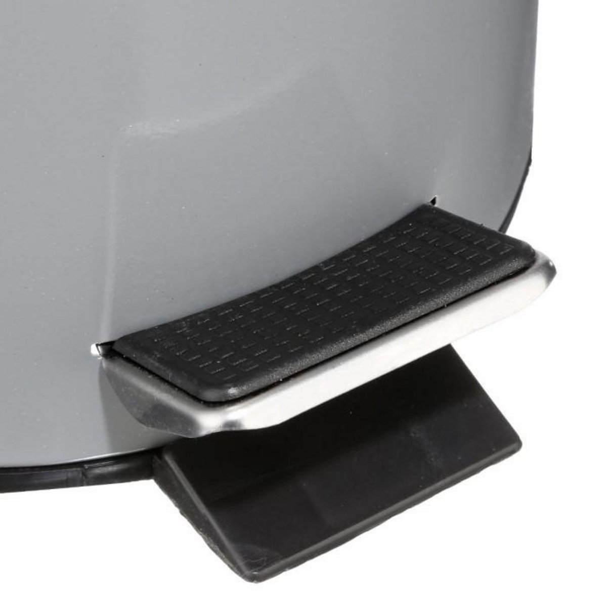 FIVE Poubelle de Salle de Bain  Métal  3L Gris