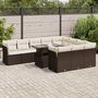 Voir la diapositive 1 : VIDAXL Salon de jardin et coussins 11 pcs marron resine tressee