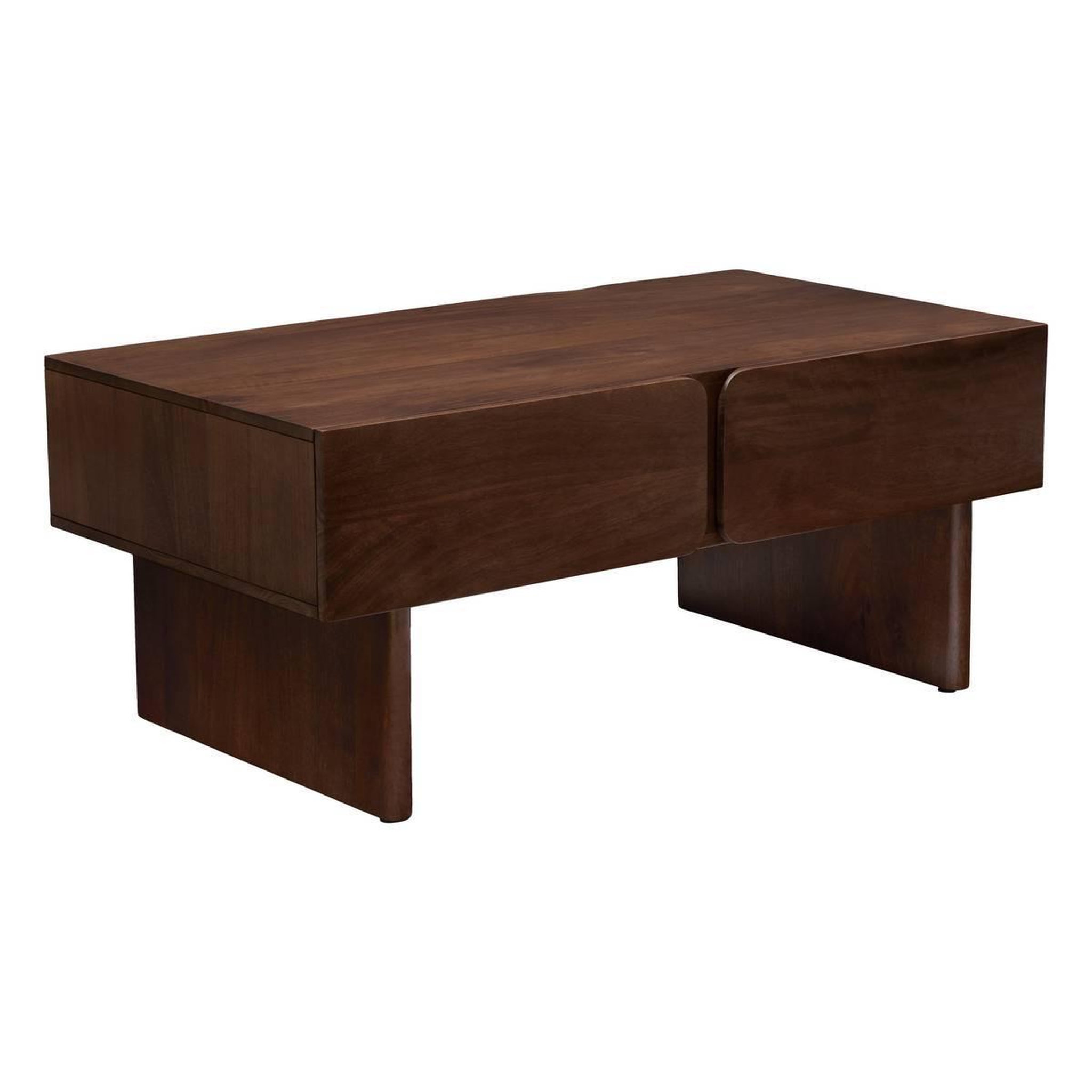 ATMOSPHERA Table Basse 2 Tiroirs en Bois  Nyero  109cm Marron
