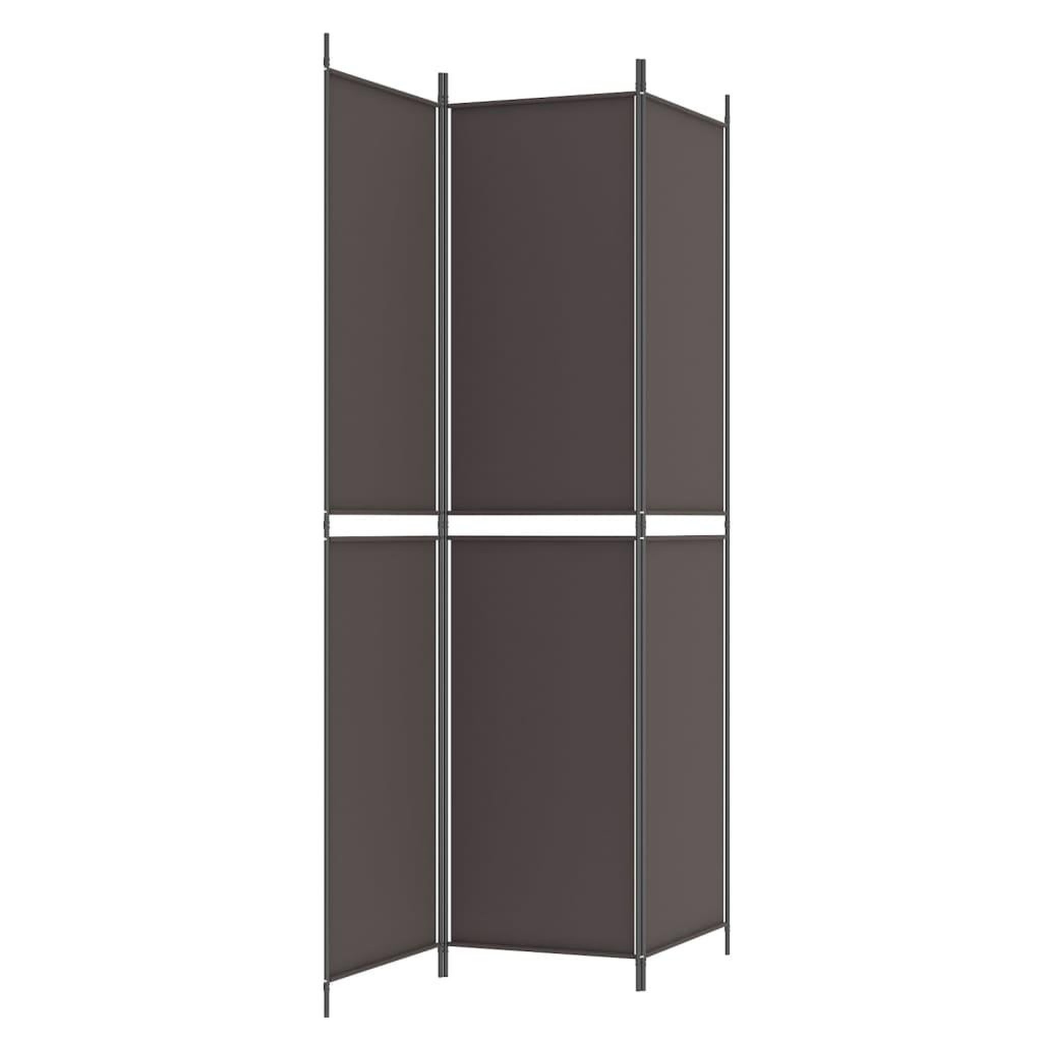 Voir la diapositive 5 : VIDAXL Cloison de separation 3 panneaux marron 150x220 cm tissu