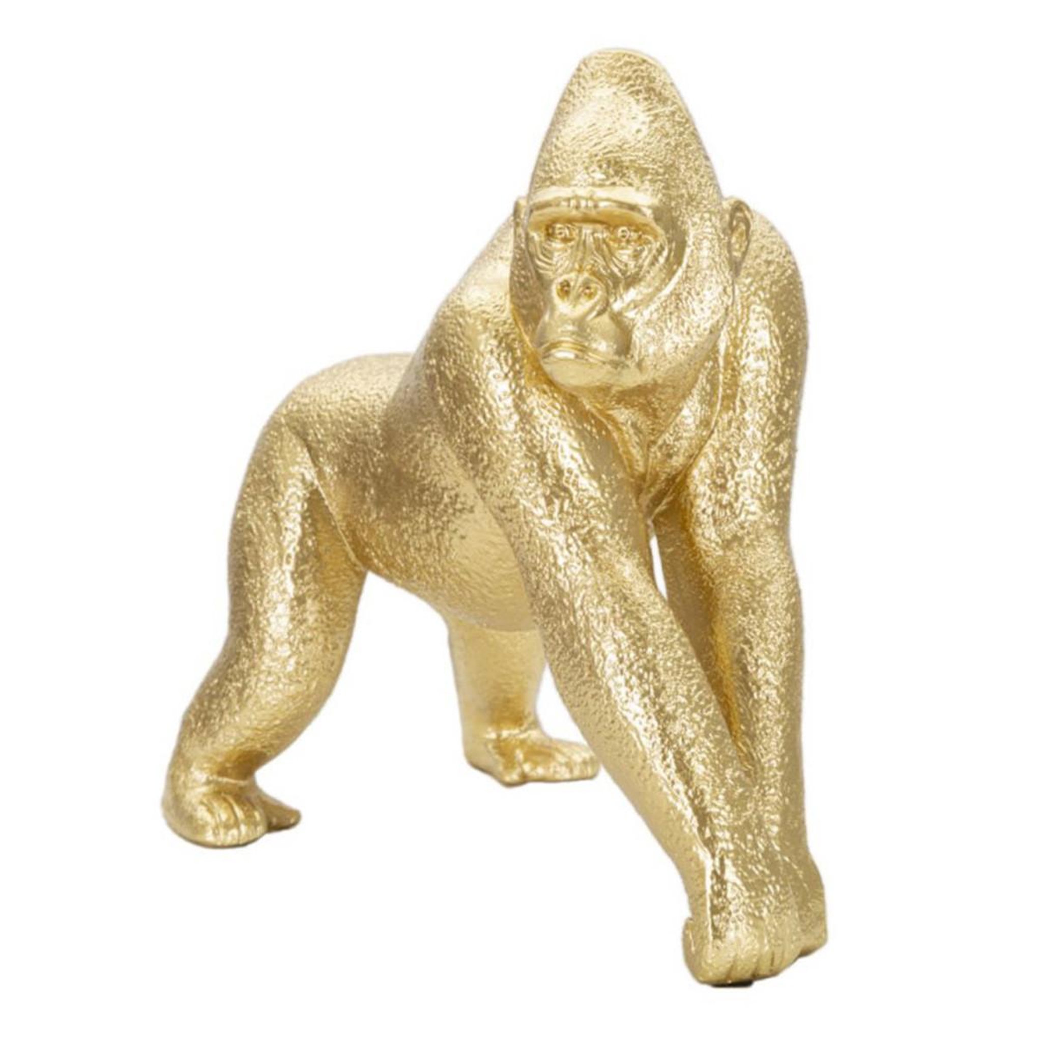 Paris Prix Statuette design en résine  gorille  24cm or