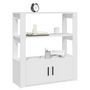Voir la diapositive 4 : VIDAXL Buffet Blanc 80x30x90 cm Bois d'ingenierie