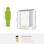 Voir la diapositive 3 : OUTSUNNY Abri de jardin - remise pour outils - cabanon porte verrouillable - dim. 1L x 1,03l x 1,6H m - tôle d'acier ondulée anthracite