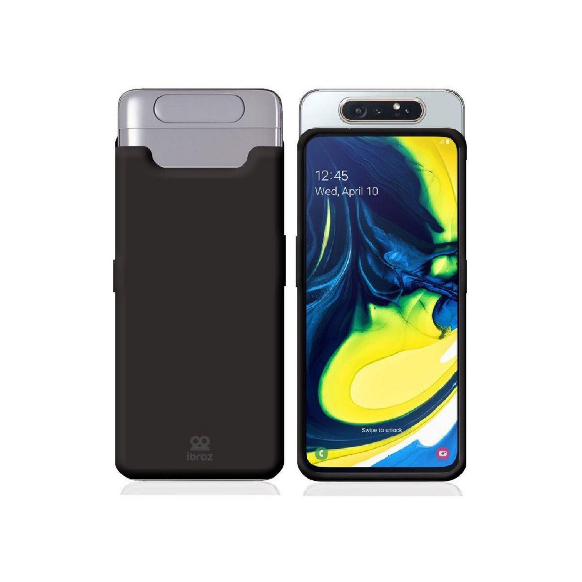 IBROZ Housse Samsung A80 Liquid Silicone noir