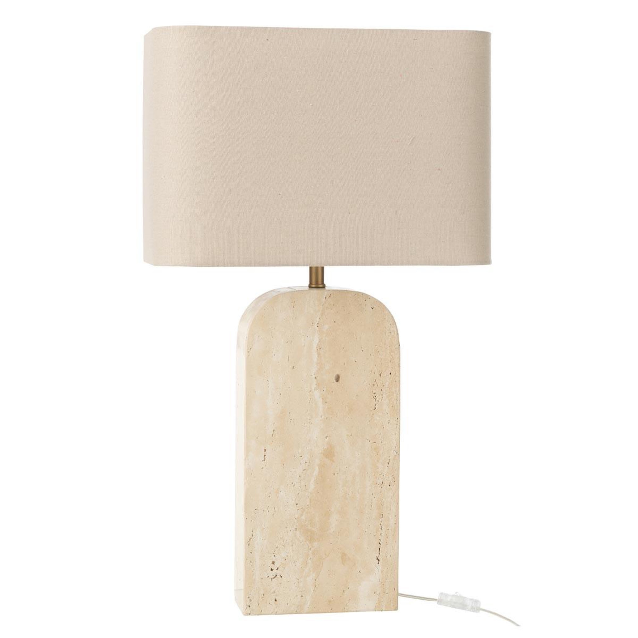 J-LINE Lampe à poser en pierre  travertin  71cm beige