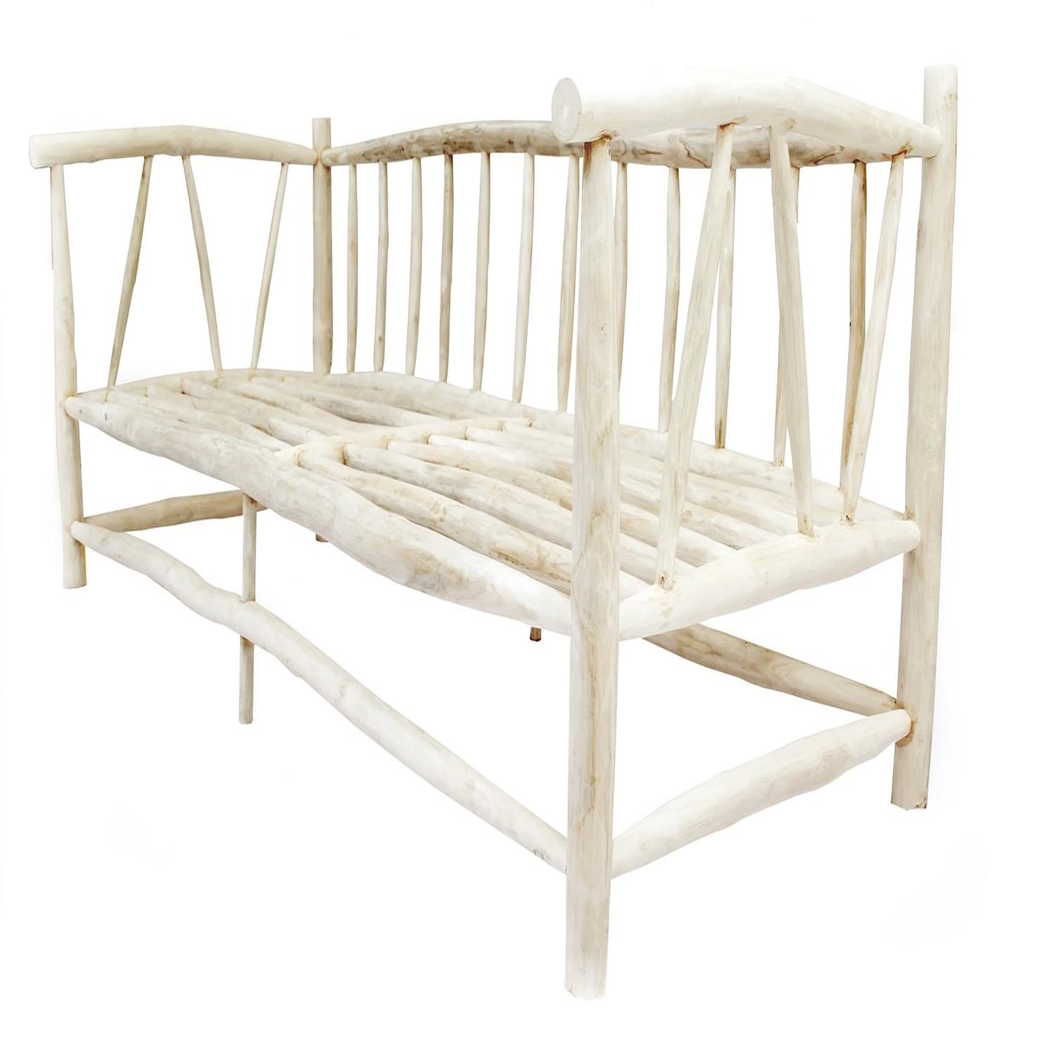 Voir la diapositive 4 : CONCEPT USINE Fauteuil 3 personnes en teck naturel avec coussin TIKA