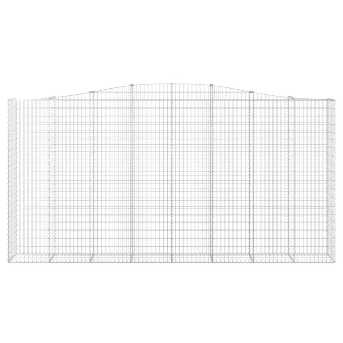 VIDAXL Paniers a gabions arques 9 pcs 400x50x200/220 cm Fer galvanise