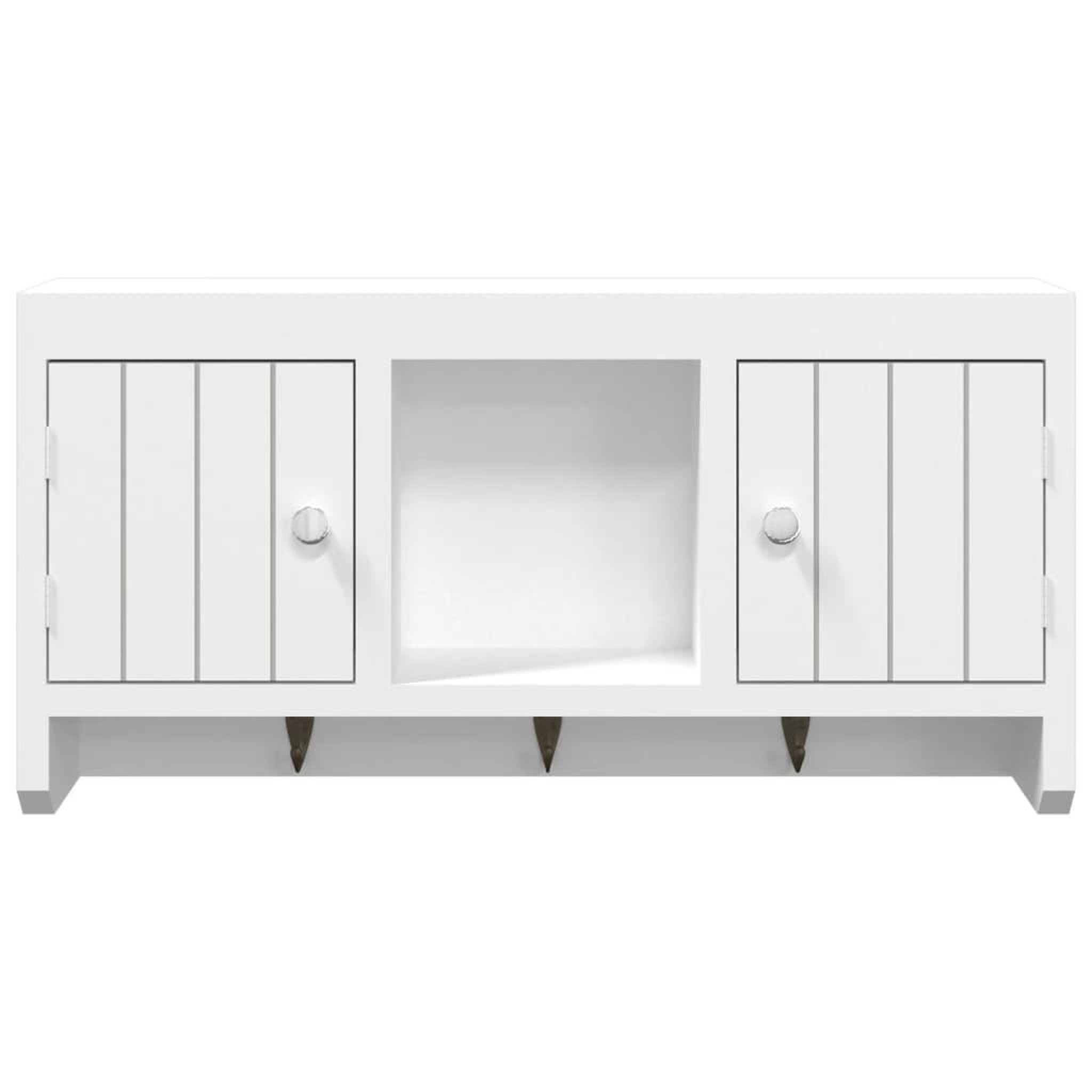 Voir la diapositive 5 : VIDAXL Armoire a cles Blanc 40x8,5x20 cm Bois d'ingenierie et acier