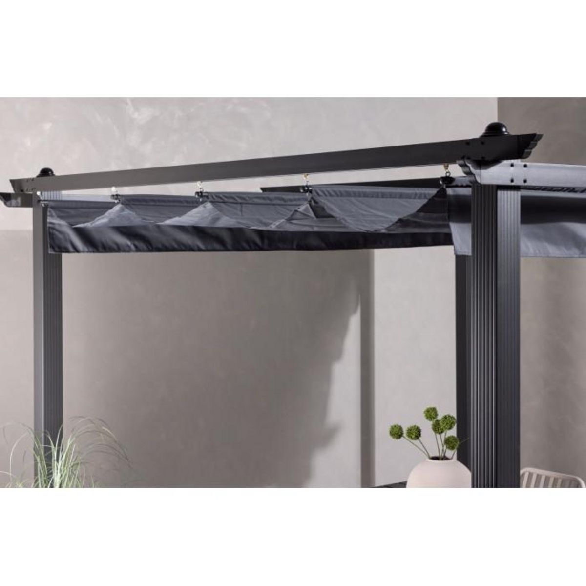 Paris Prix Pergola Avec Toit  Lazio  295cm Gris Foncé