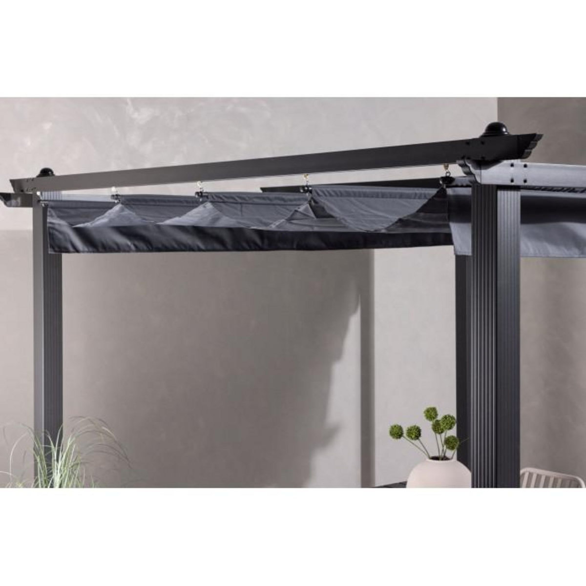 Paris Prix Pergola Avec Toit  Lazio  295cm Gris Foncé