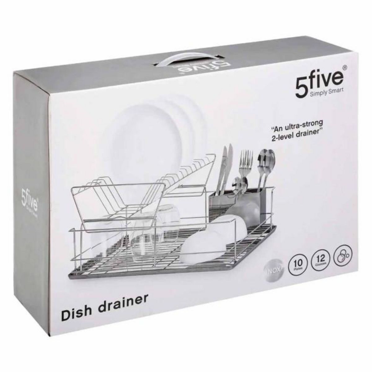 FIVE Égouttoir 2 Niveaux  Inox  47cm Argent