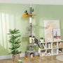 Voir la diapositive 2 : PAWHUT Arbre à chat cactus du sol au plafond - H. réglable 230-275 cm - 6 niv. équipement multiple - gris