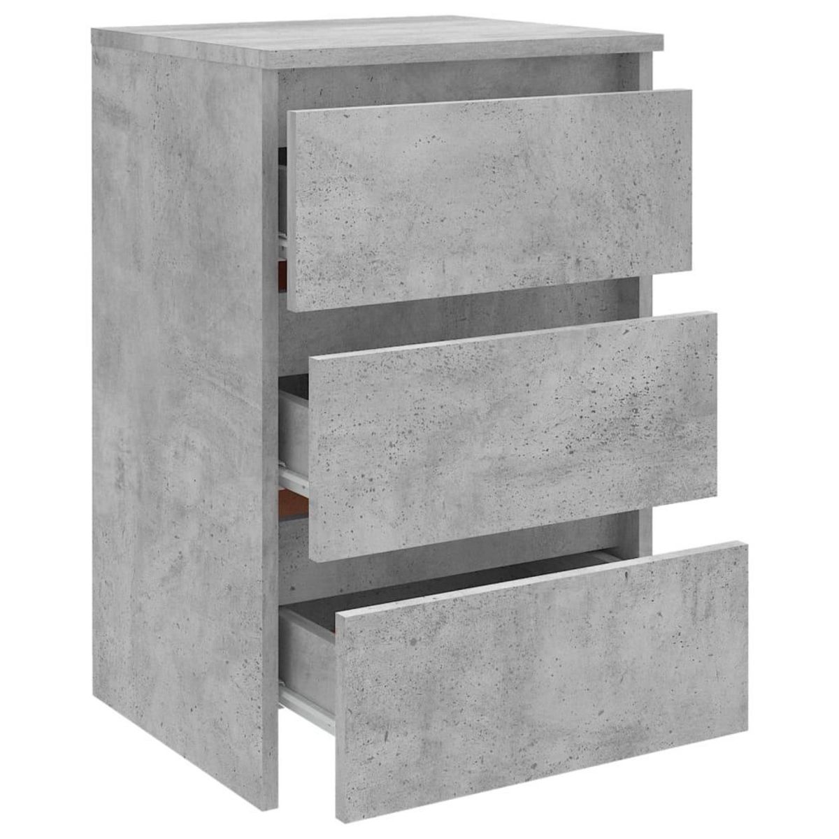 VIDAXL Table de chevet Gris beton 40x35x62,5 cm Agglomere