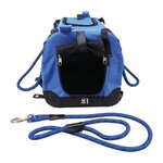 M PETS Sac de transport - M PETS - REMIX 2 en 1 Bleu - 41 x 28 x 28 cm - Pliable - Léger - Ceinture baudrier