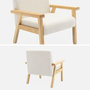 Voir la diapositive 6 : SWEEEK Fauteuil enfant en bois et tissu bouclette blanc. ISAK L 47 x P 43.5 x H 50cm
