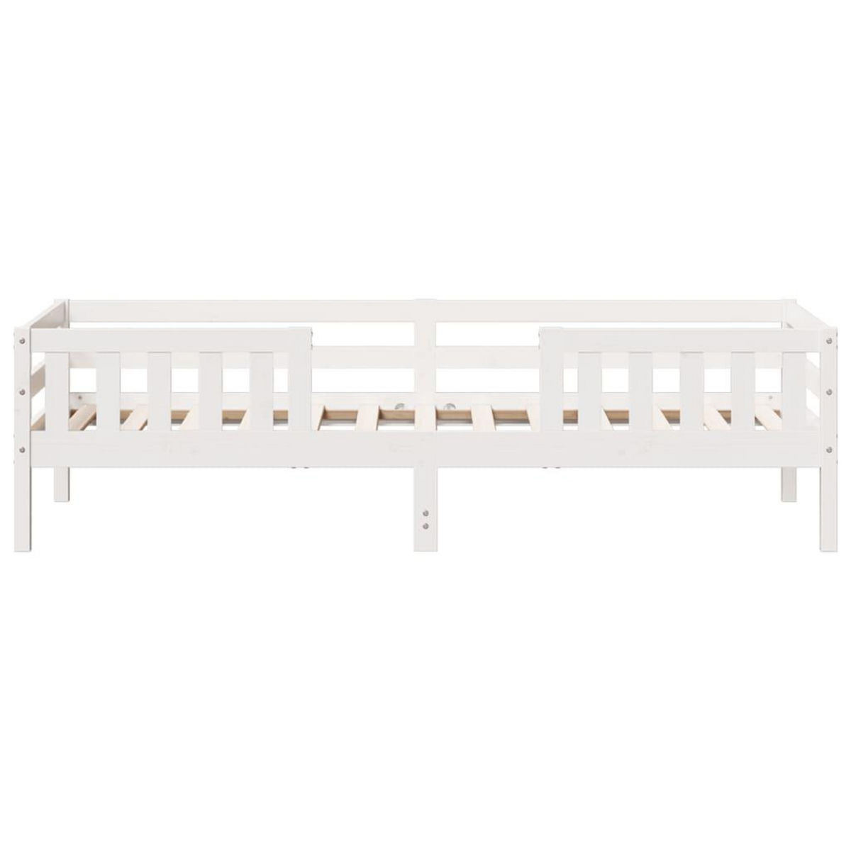 VIDAXL Cadre de lit sans matelas blanc 90x200 cm bois de pin massif