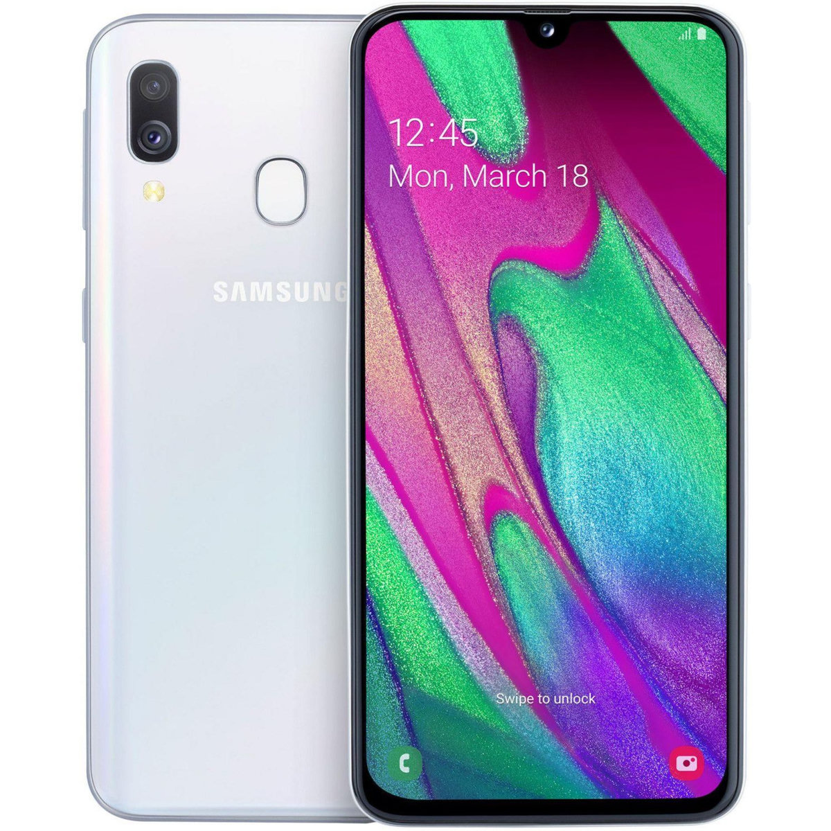 Samsung Galaxy A40 (Dual Sim) Reconditionné 64 Go - Grade C - Blanc