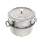 Staub Cocotte Zwilling en fonte blanc truffé