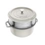 Voir la diapositive 1 : Staub Cocotte Zwilling en fonte blanc truffé